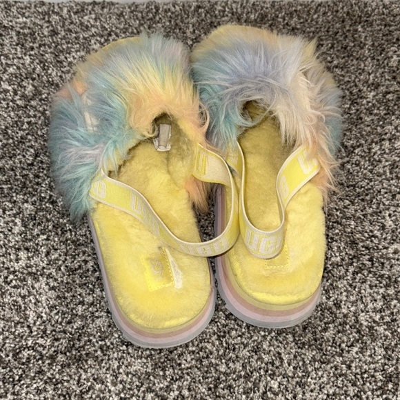 UGG Fluff Yeah Disco Slide Tie Dye Size 9 - Picture 3 of 6